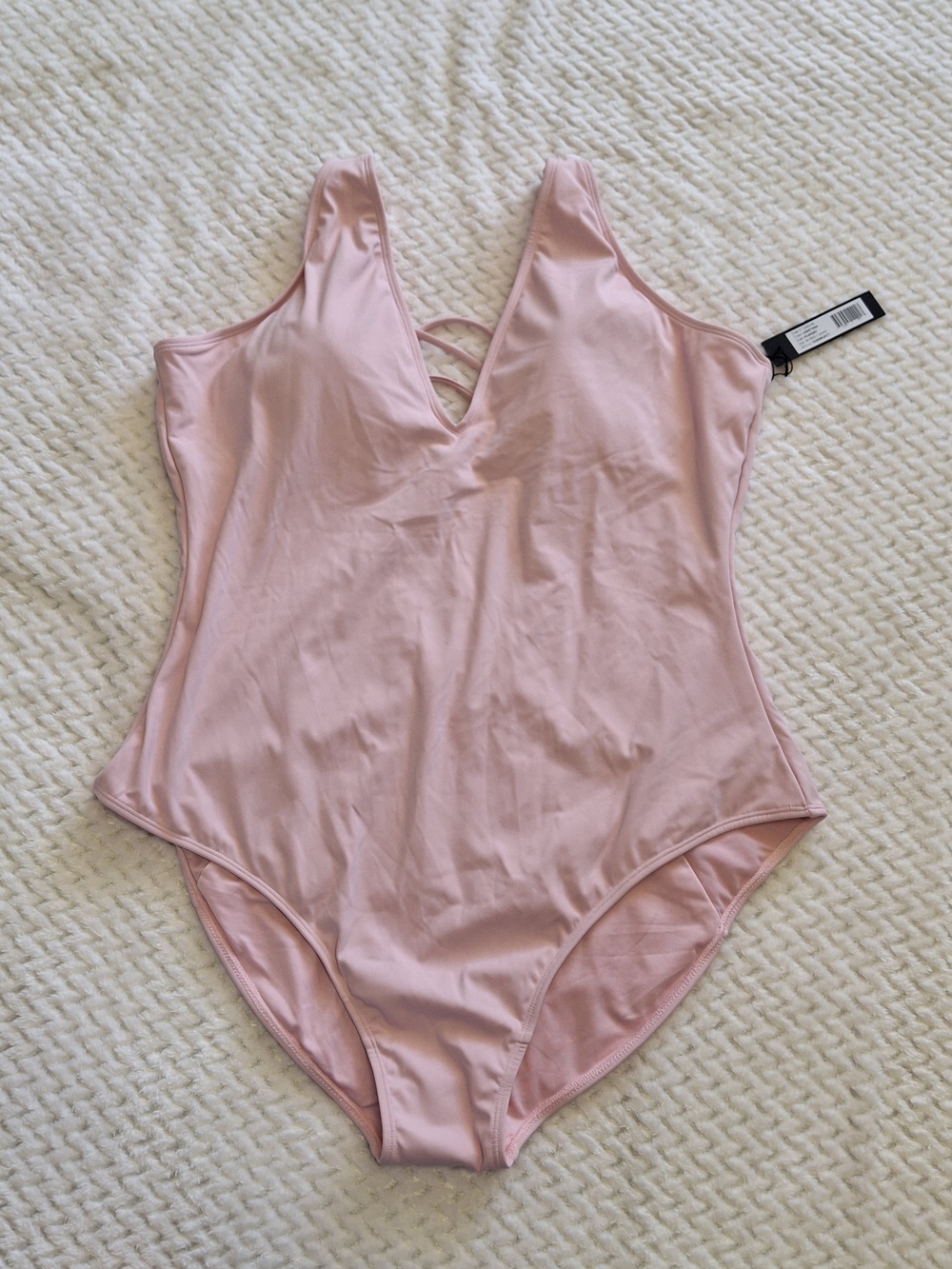 NWT TA3 Light Pink Plungey Body Sculpting One-Piece Swimsuit 3XL